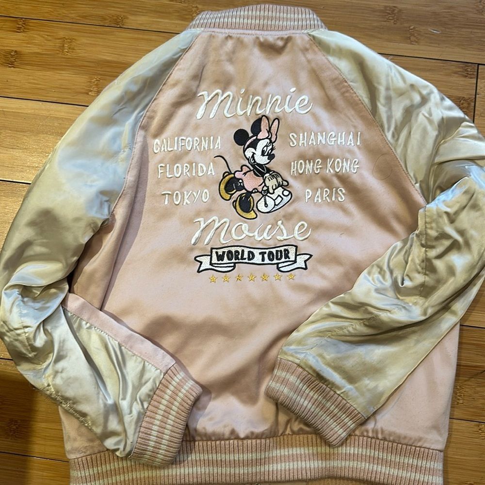 Uniqlo Minnie Mouse bomber jacket sz 7-8